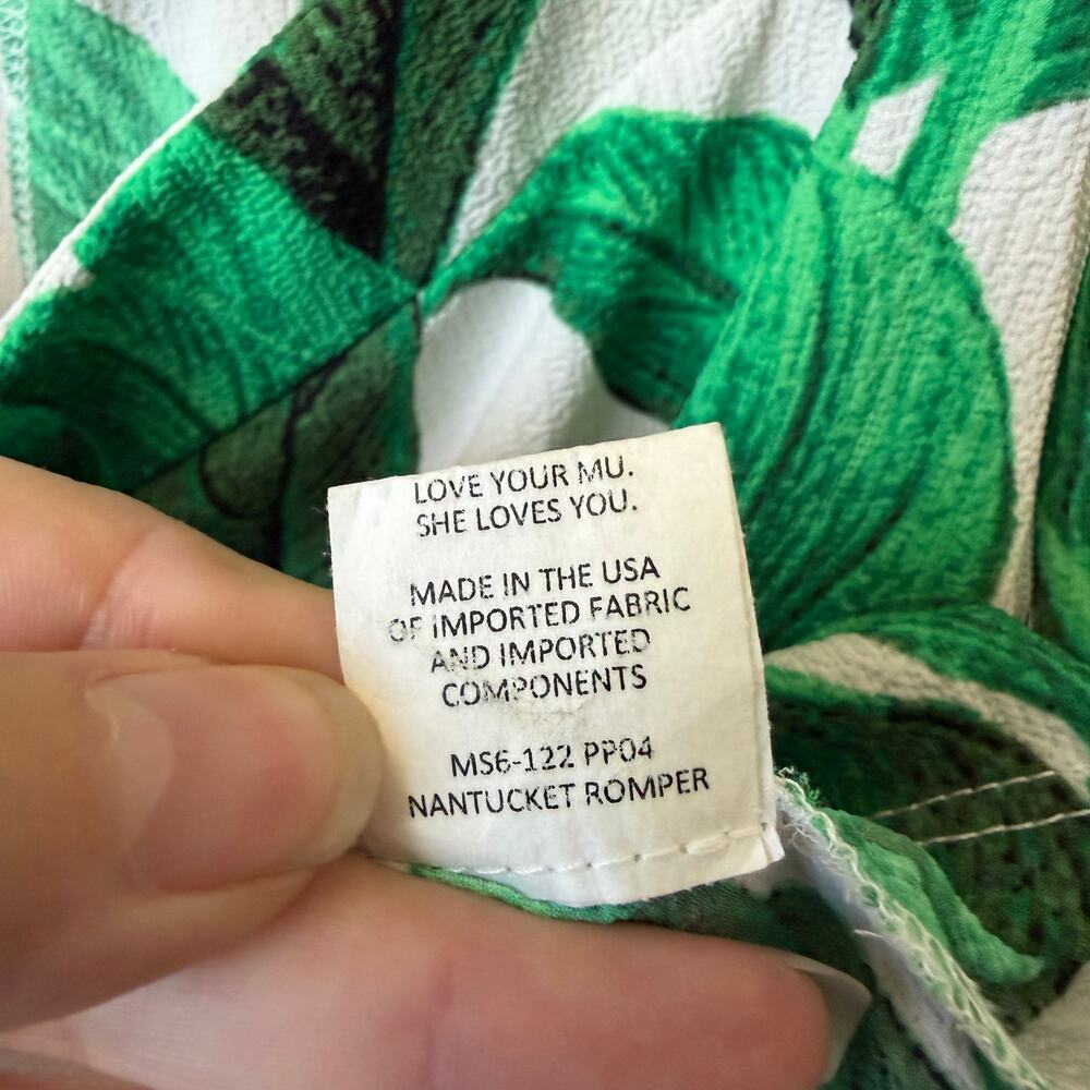 Show Me Your Mumu Nantucket Palm Print Tie Front Romper Size S - Picture 6 of 6